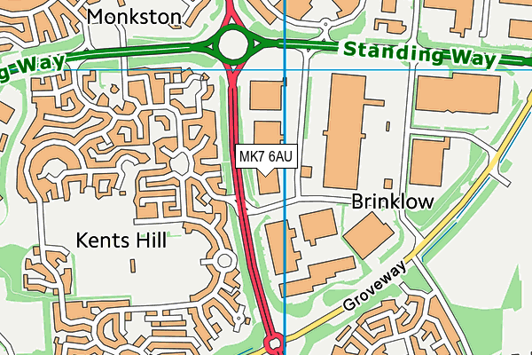 MK7 6AU map - OS VectorMap District (Ordnance Survey) MK7 6AU map - OS VectorMap District (Ordnance Survey)