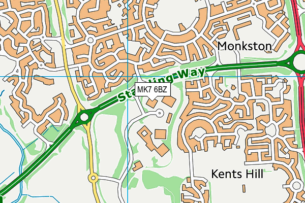 MK7 6BZ map - OS VectorMap District (Ordnance Survey) MK7 6BZ map - OS VectorMap District (Ordnance Survey)