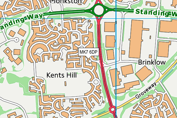 MK7 6DP map - OS VectorMap District (Ordnance Survey) MK7 6DP map - OS VectorMap District (Ordnance Survey)