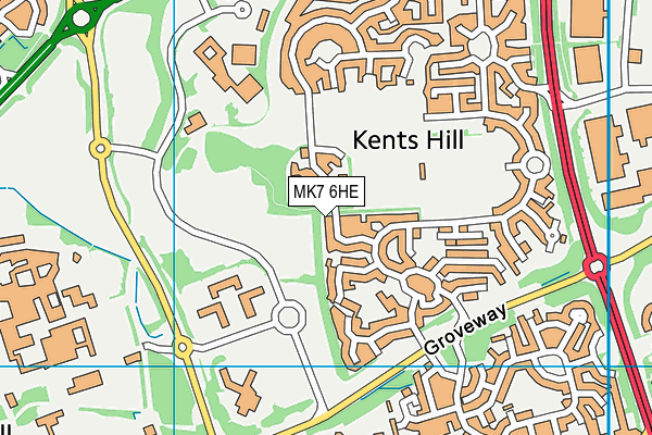MK7 6HE map - OS VectorMap District (Ordnance Survey) MK7 6HE map - OS VectorMap District (Ordnance Survey)