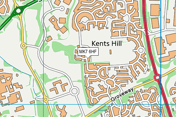MK7 6HF map - OS VectorMap District (Ordnance Survey) MK7 6HF map - OS VectorMap District (Ordnance Survey)