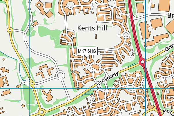 MK7 6HG map - OS VectorMap District (Ordnance Survey) MK7 6HG map - OS VectorMap District (Ordnance Survey)
