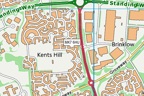 MK7 6HU map - OS VectorMap District (Ordnance Survey) MK7 6HU map - OS VectorMap District (Ordnance Survey)