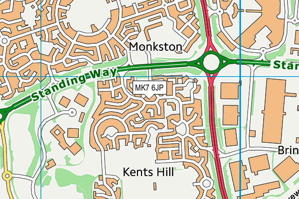 MK7 6JP map - OS VectorMap District (Ordnance Survey) MK7 6JP map - OS VectorMap District (Ordnance Survey)