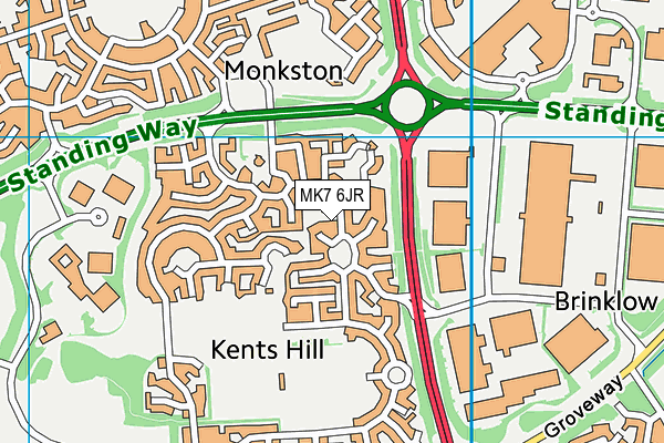 MK7 6JR map - OS VectorMap District (Ordnance Survey) MK7 6JR map - OS VectorMap District (Ordnance Survey)