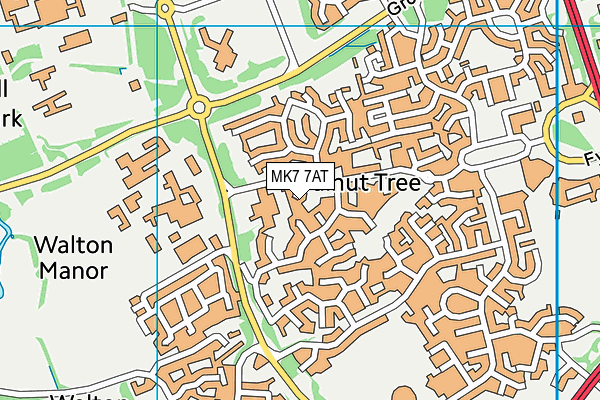 MK7 7AT map - OS VectorMap District (Ordnance Survey) MK7 7AT map - OS VectorMap District (Ordnance Survey)