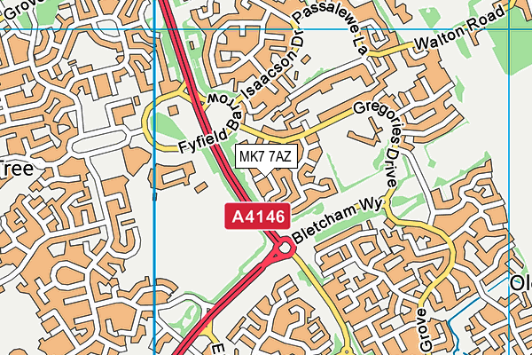 MK7 7AZ map - OS VectorMap District (Ordnance Survey) MK7 7AZ map - OS VectorMap District (Ordnance Survey)