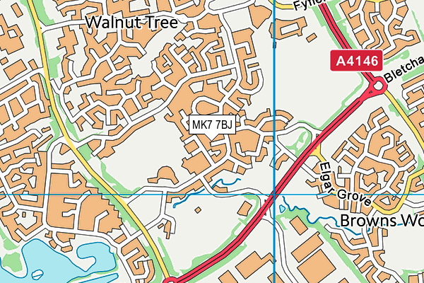 MK7 7BJ map - OS VectorMap District (Ordnance Survey) MK7 7BJ map - OS VectorMap District (Ordnance Survey)
