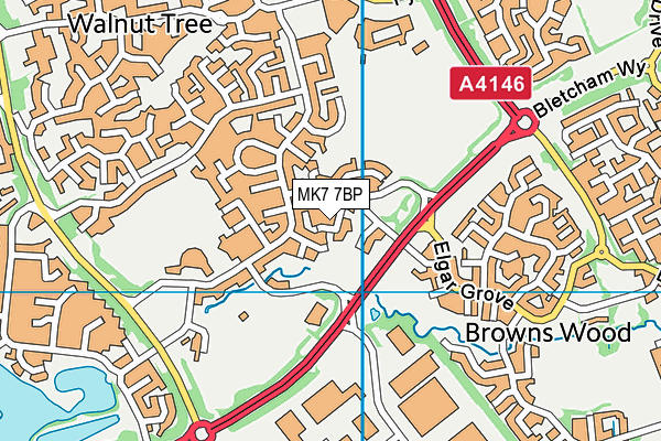 MK7 7BP map - OS VectorMap District (Ordnance Survey) MK7 7BP map - OS VectorMap District (Ordnance Survey)