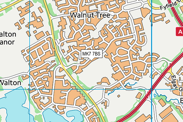 MK7 7BS map - OS VectorMap District (Ordnance Survey) MK7 7BS map - OS VectorMap District (Ordnance Survey)
