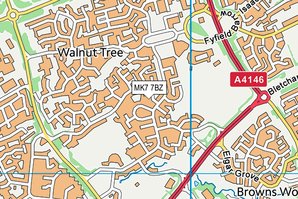 MK7 7BZ map - OS VectorMap District (Ordnance Survey) MK7 7BZ map - OS VectorMap District (Ordnance Survey)
