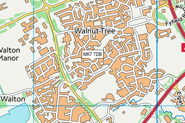 MK7 7DB map - OS VectorMap District (Ordnance Survey) MK7 7DB map - OS VectorMap District (Ordnance Survey)