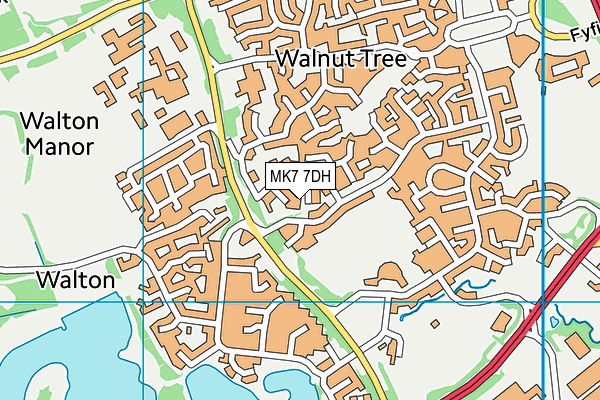 MK7 7DH map - OS VectorMap District (Ordnance Survey) MK7 7DH map - OS VectorMap District (Ordnance Survey)