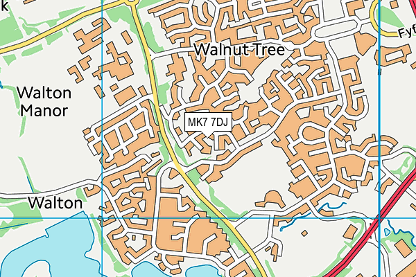 MK7 7DJ map - OS VectorMap District (Ordnance Survey) MK7 7DJ map - OS VectorMap District (Ordnance Survey)