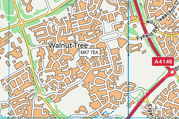 MK7 7EA map - OS VectorMap District (Ordnance Survey) MK7 7EA map - OS VectorMap District (Ordnance Survey)