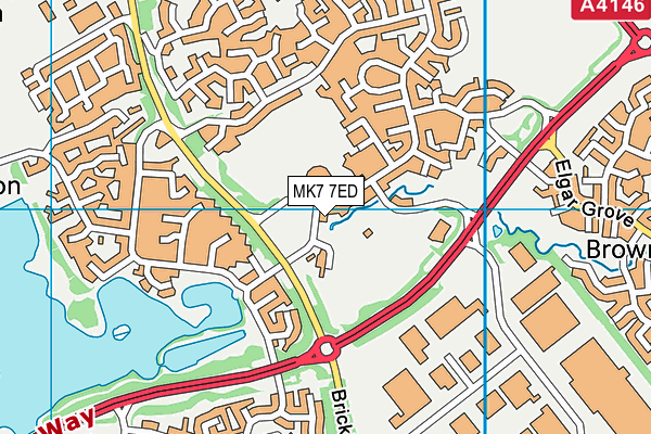 MK7 7ED map - OS VectorMap District (Ordnance Survey) MK7 7ED map - OS VectorMap District (Ordnance Survey)