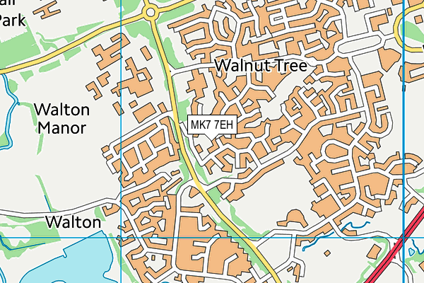 MK7 7EH map - OS VectorMap District (Ordnance Survey) MK7 7EH map - OS VectorMap District (Ordnance Survey)
