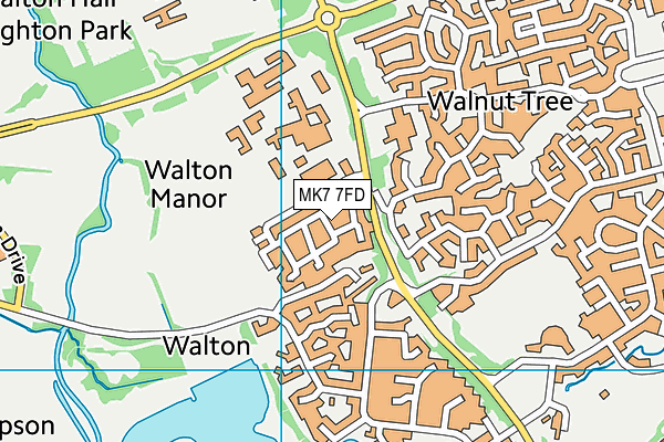 MK7 7FD map - OS VectorMap District (Ordnance Survey) MK7 7FD map - OS VectorMap District (Ordnance Survey)