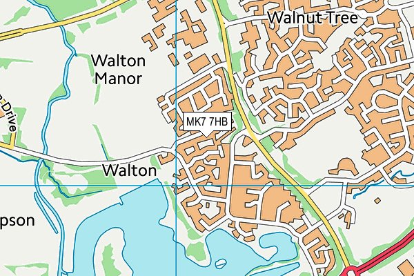 MK7 7HB map - OS VectorMap District (Ordnance Survey) MK7 7HB map - OS VectorMap District (Ordnance Survey)