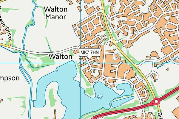 MK7 7HN map - OS VectorMap District (Ordnance Survey) MK7 7HN map - OS VectorMap District (Ordnance Survey)