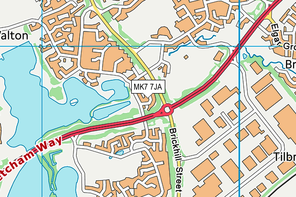 MK7 7JA map - OS VectorMap District (Ordnance Survey) MK7 7JA map - OS VectorMap District (Ordnance Survey)