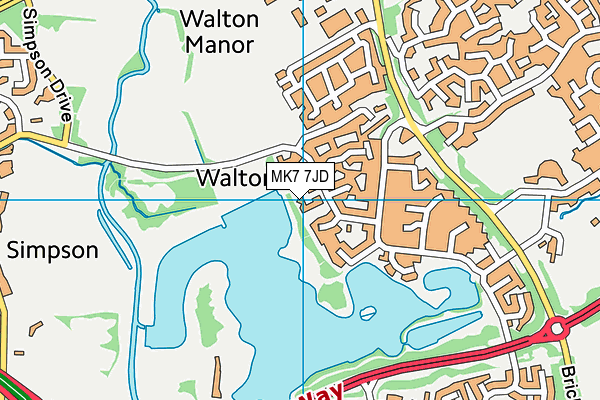 MK7 7JD map - OS VectorMap District (Ordnance Survey) MK7 7JD map - OS VectorMap District (Ordnance Survey)