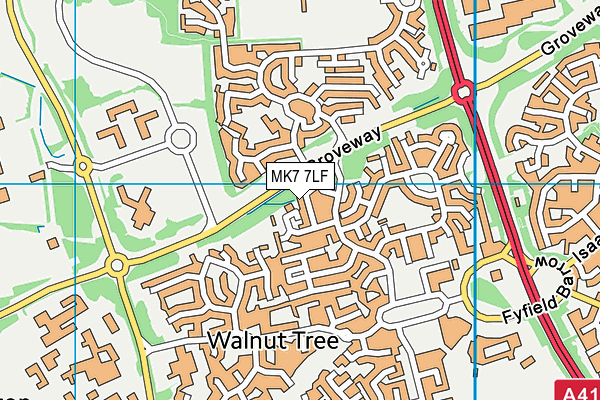 MK7 7LF map - OS VectorMap District (Ordnance Survey)
