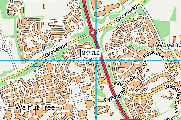 MK7 7LZ map - OS VectorMap District (Ordnance Survey) MK7 7LZ map - OS VectorMap District (Ordnance Survey)