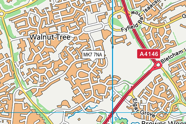 MK7 7NA map - OS VectorMap District (Ordnance Survey) MK7 7NA map - OS VectorMap District (Ordnance Survey)