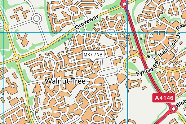 MK7 7NB map - OS VectorMap District (Ordnance Survey) MK7 7NB map - OS VectorMap District (Ordnance Survey)