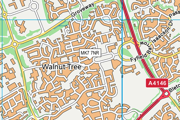 MK7 7NR map - OS VectorMap District (Ordnance Survey)