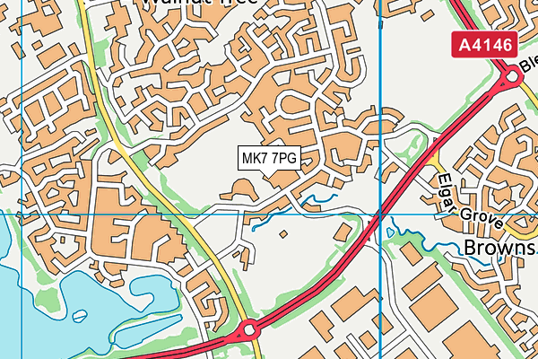 MK7 7PG map - OS VectorMap District (Ordnance Survey) MK7 7PG map - OS VectorMap District (Ordnance Survey)