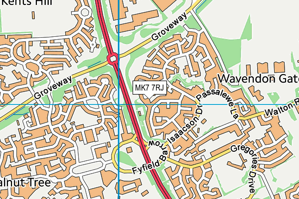 MK7 7RJ map - OS VectorMap District (Ordnance Survey) MK7 7RJ map - OS VectorMap District (Ordnance Survey)