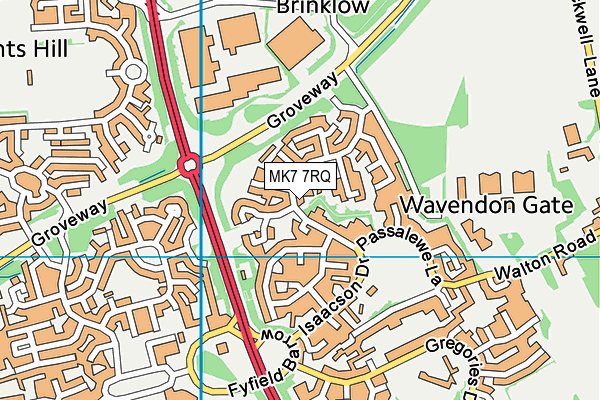 MK7 7RQ map - OS VectorMap District (Ordnance Survey) MK7 7RQ map - OS VectorMap District (Ordnance Survey)