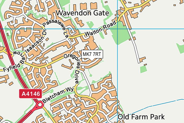 MK7 7RT map - OS VectorMap District (Ordnance Survey) MK7 7RT map - OS VectorMap District (Ordnance Survey)