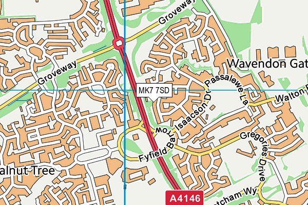 MK7 7SD map - OS VectorMap District (Ordnance Survey) MK7 7SD map - OS VectorMap District (Ordnance Survey)