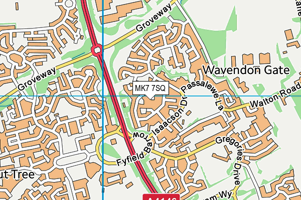 MK7 7SQ map - OS VectorMap District (Ordnance Survey) MK7 7SQ map - OS VectorMap District (Ordnance Survey)