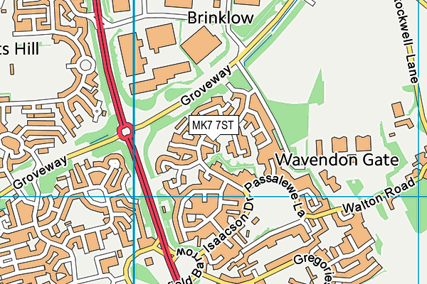MK7 7ST map - OS VectorMap District (Ordnance Survey) MK7 7ST map - OS VectorMap District (Ordnance Survey)