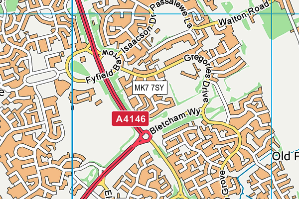 MK7 7SY map - OS VectorMap District (Ordnance Survey) MK7 7SY map - OS VectorMap District (Ordnance Survey)