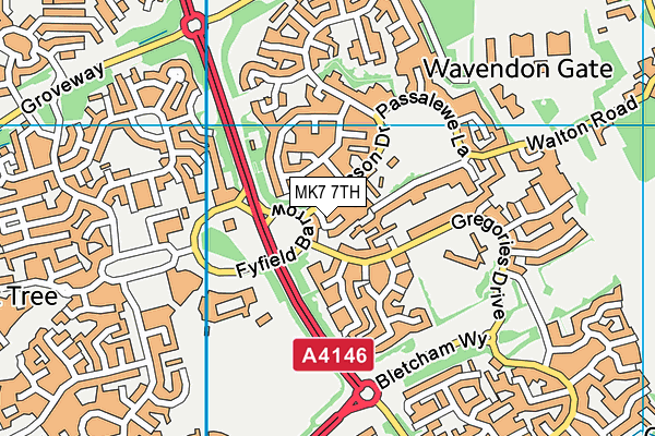 MK7 7TH map - OS VectorMap District (Ordnance Survey) MK7 7TH map - OS VectorMap District (Ordnance Survey)