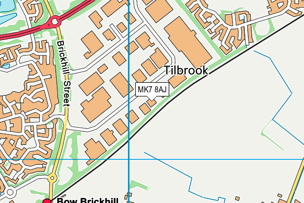 MK7 8AJ map - OS VectorMap District (Ordnance Survey) MK7 8AJ map - OS VectorMap District (Ordnance Survey)