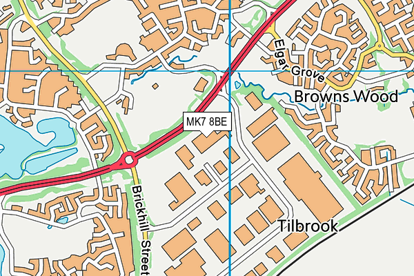 MK7 8BE map - OS VectorMap District (Ordnance Survey) MK7 8BE map - OS VectorMap District (Ordnance Survey)