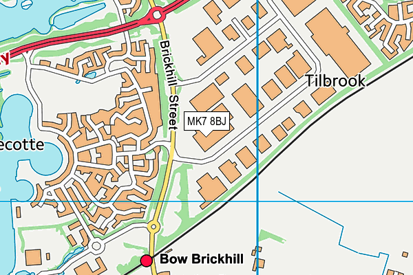 MK7 8BJ map - OS VectorMap District (Ordnance Survey) MK7 8BJ map - OS VectorMap District (Ordnance Survey)