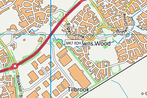 MK7 8DH map - OS VectorMap District (Ordnance Survey)