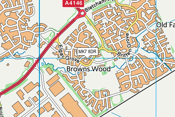 MK7 8DR map - OS VectorMap District (Ordnance Survey) MK7 8DR map - OS VectorMap District (Ordnance Survey)