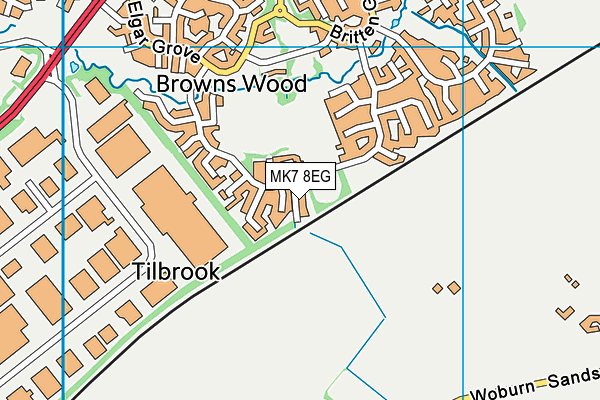 MK7 8EG map - OS VectorMap District (Ordnance Survey) MK7 8EG map - OS VectorMap District (Ordnance Survey)