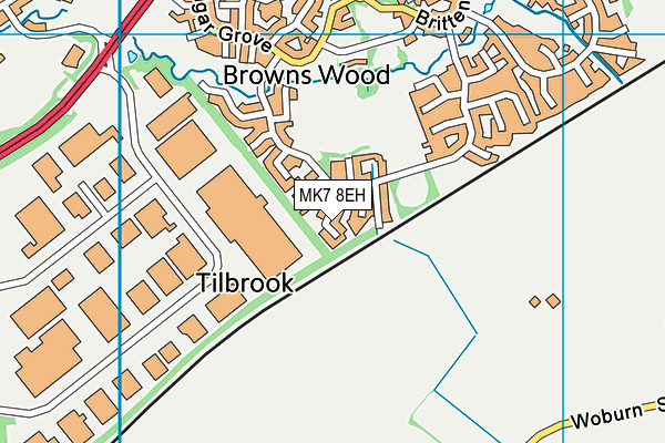 MK7 8EH map - OS VectorMap District (Ordnance Survey) MK7 8EH map - OS VectorMap District (Ordnance Survey)