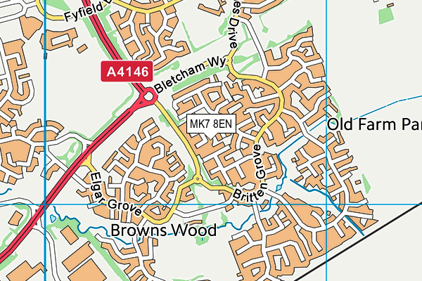 MK7 8EN map - OS VectorMap District (Ordnance Survey) MK7 8EN map - OS VectorMap District (Ordnance Survey)