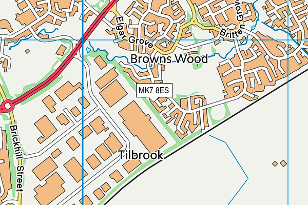 MK7 8ES map - OS VectorMap District (Ordnance Survey) MK7 8ES map - OS VectorMap District (Ordnance Survey)