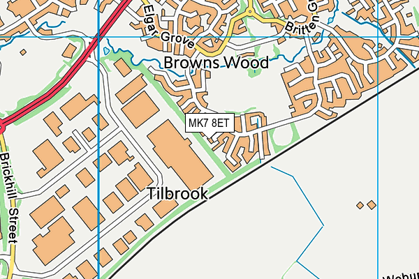 MK7 8ET map - OS VectorMap District (Ordnance Survey) MK7 8ET map - OS VectorMap District (Ordnance Survey)